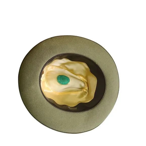 Vintage 40's Tonak Green Felt Hat Czech Republic 1799 - Picture 7 of 15